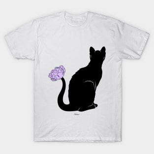 Flower Cat Purple T-Shirt